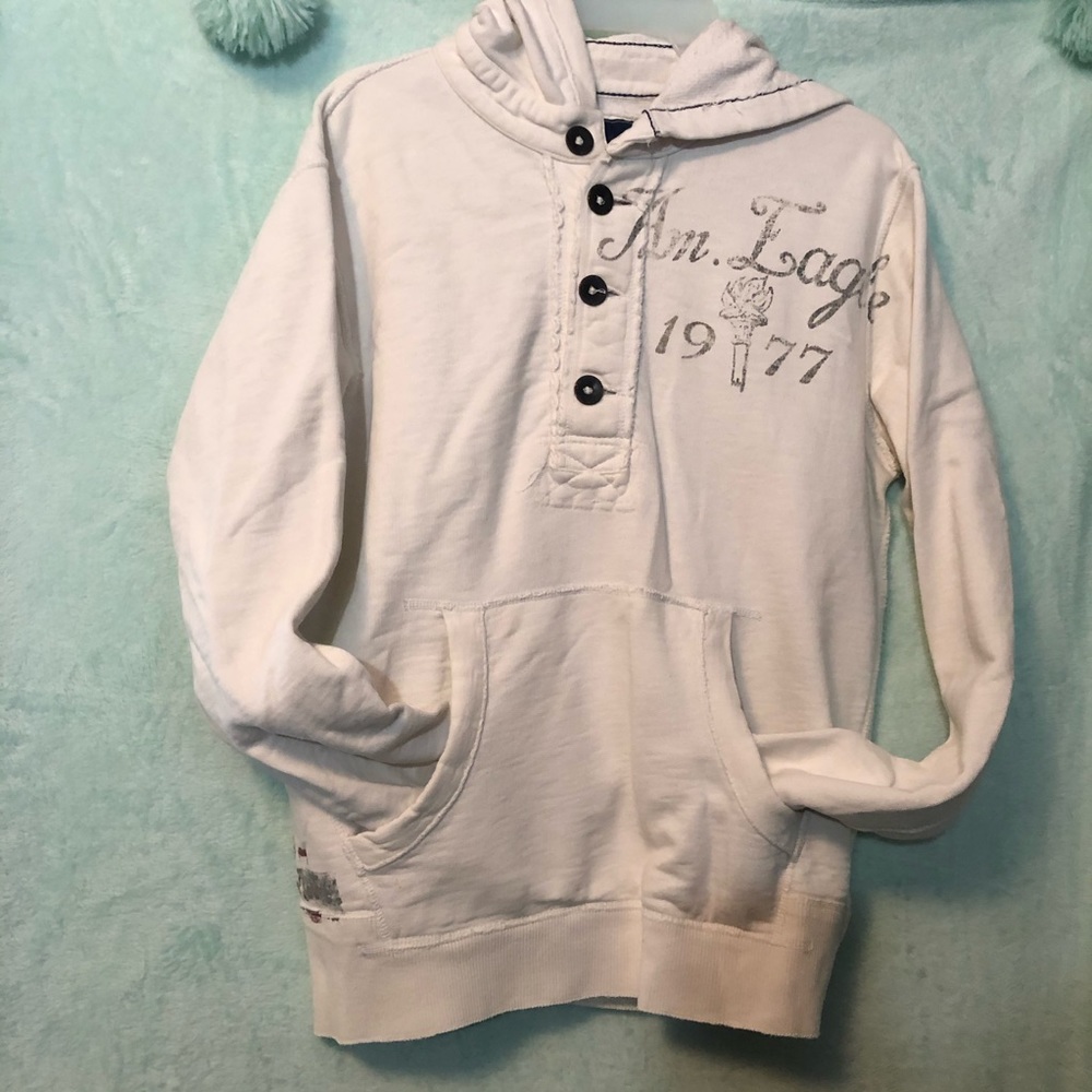 ❄️American Eagle Outfitters S/P white hoodie